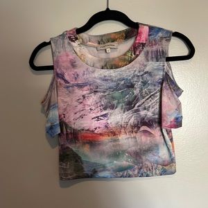 Mountain Art Crop Top